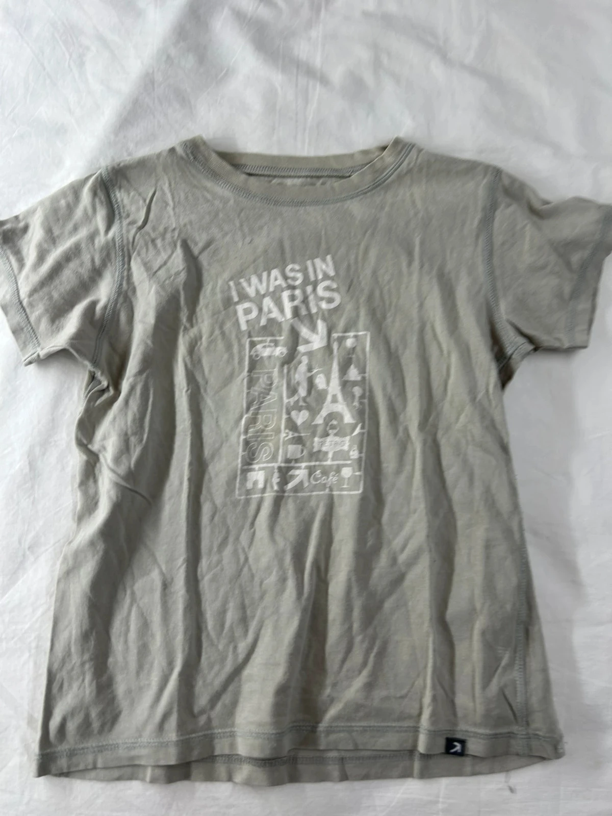 Gray t-shirt with i was in paris print – photo 2